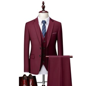 Abito da uomo bordeaux bello Abito da sposo di nuova moda Abiti da sposa per uomini migliori Smoking da sposo slim fit per uomo