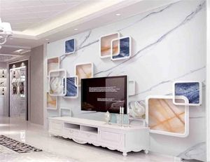 Tapeten-Wandbild, HD-Atmosphäre, 3D-Stereo, weiße Blumen, Steinwanddekoration, frisches und einfaches Tapetenpapier