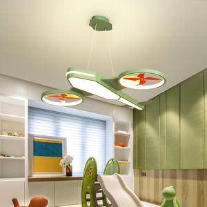 VERLLAS Nowoczesne żyrandole LED Light Kids Blue Baby Home Lights do sypialni samolot Pokój dziecięcy AC85-265V Lampa żyrandolska