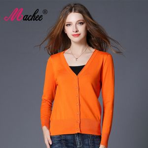 Women Knitted Shrug Cardigan Autumn Winter Ladies Jumper Long Sleeve V-Neck Sweater Female Solid Color Loose Coat Tops