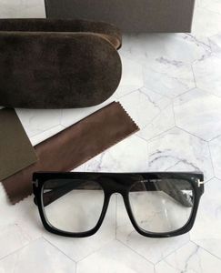 Lüks-Erkek ft0711 Fausto Gözlükler Gözlükler Siyah Çerçeve Şeffaf Len Gafas de sol tasarımcı güneş gözlükleri Gözlük yüksek kalite Kutu ile Yeni