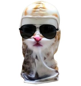 Cartoon print animal face masks summer outdoor sports face protection hood funny dog mask novely bike motorcycle cycling masks