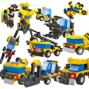 XQ Mini Building Block Toy Model, Truck Engenharia, Cidade veículo de transporte, 5 in One Diversified Combinação, por Kid presente de Natal aniversário