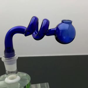 Renk Spiral S Pişirme Pot Toptan Bongs Yağ Burner Borular Su Boruları Cam Kapak Sigara