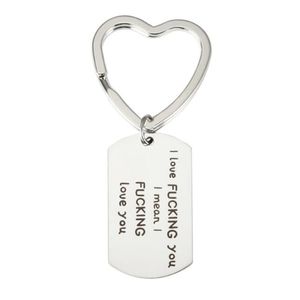 fashion pendant I Love Fucking You I Mean Chain Dog Tag Charm Pendant Couples Love Gifts for Boyfriend Girlfriend Husband Wife