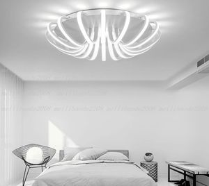 Biały wysoki zasilanie LED sufitowy żyrandol do salonu sypialni dom nowoczesny lampa lampa żyrandolowa LED Myy