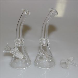 New Design Bongs hookah mini Water Pipes Pyrex glass bong with 10mm Joint Beaker dab rig Oil Rigs ash catcher dabber tool