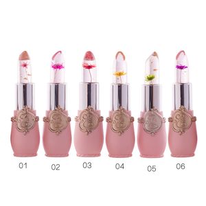 Crystal Jelly Lip Balm Lipstick Flower Temperature Color Changing Lip Gloss Transparent Long Lasting Moisturizer Makeup