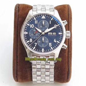 ZF Üst Sürüm Pilot Küçük Prens 377717 Mavi Arama ETA 7750 Chronograph Otomatik 3777 Erkek İzle Çelik Kılıf Kayış Spor Stopwatch Saatler