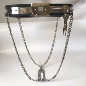 Dispositivos de castidade Cinturão invisível Cinturão dupla do tipo Y Metal Metal Female Chain Shield #R45