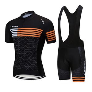 Team Orbea Men Cykling Jersey Set MTB Bike Shirt Bib / Shorts Suit Sommar Andas Racing Sportkläder Cykelkläder Y21031901