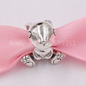 Andy Jewel authentische 925er-Sterlingsilber-Perlen, Nini der Hase, passend für europäische Pandora-Schmuckarmbänder und Halsketten 798763C00