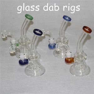 Glass Bong Perc Hookahs Cera Dab Rig Rig Rigs Petróleo Tubulação de Tubos de Água Borbblers com quartzo Banger