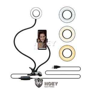 Universal selfie Light Ring avec flexible téléphone portable LED Support Lazy support lampe de bureau pour Diffusion en direct Bureau Maquillage Tik Tok Noey