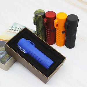 Portable Mini Waterproof Flashlight Multiple Uses Lighter Innovative Design Cyclic Charging USB ARC For Cigarette Smoking Pipe DHL