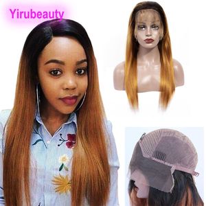 Malaysische Echthaarperücken 1B 30 Ombre Hair Products 12-32inch 13X4 Lace Front Wig 1B/30 Two Tone