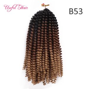 Kolorowa Wiosna Twist Crochet Braid Hair Extension Factory Ombre Blondynka Bouncy Marley Twist Crochet Braids Extensions Ombre Blonde