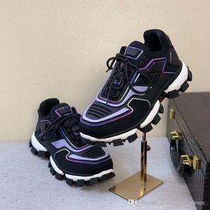 Prada di qualità del AAA di lusso del progettista delle donne degli uomini di All Star di colore con plateau Nero Rosso paio di scarpe sportive scarpe da ginnastica Taglia