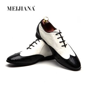Meijiana أزياء رجالي أحذية رسمية جلدية مريحة أحذية الرجال السود السود