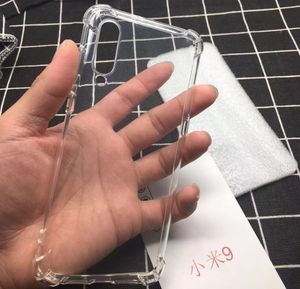 1.5mm Hava Yastığı Anti-Şok Şeffaf Temizle TPU Kılıfı Kapak Için Xiaomi Not 10 Pro Redmi 10x K20 K30 K40 100 adet / grup