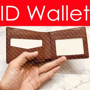 SLENDER ID WALLET N64002 مصمم أزياء الرجال قصيرة متعددة المحفظة الجيب المنظم الفاخرة مفتاح عملة حامل بطاقة الحقيبة Pochette Cles Purse