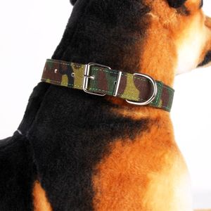 M/L/XL Size Army Green Canvas Pet Dog Collar for Large Dogs Pet Collars With Buckle Hot Design Dog Accessories New Promotion