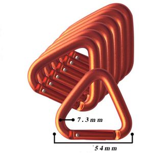 Dreieckiger Kletterschnallenhaken Outdoor-Aluminiumlegierung Wandern Quickdraw EDC-Schlüsselanhänger-Aufhängewerkzeug Multifunktionale Bergkarabiner
