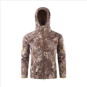 Kamouflage kappa jacka vattentät vindbrytare regnrock jakt kläder armé män ytterkläder jackor och rockar