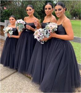 Bridesmaids New Fashion Tulle Bateau Bridesmaid Dresses For Wedding Party Dresses Sweetheart Strap Tulle Party Dresses