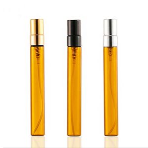 Mini Taşınabilir Doldurulabilir Parfüm Şişesi Atomizer Cam Şişe Kahverengi Renk 5ml 10ml Konteyner Seyahat Parfüm Şişesi Aracı boşaltın