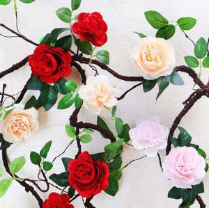 Slap-up Artificial flowers foam peony vine polystyrene foam peony rattan for wedding decorations Withered Tree rattan artificial peony