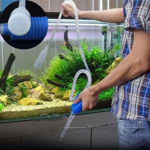 Partihandel-Fisk Tank Akvarium Vakuum Graver Vatten Ändra Siphon Siphon Pump Filter