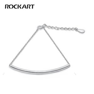 Pure 925 Sterling Silver Chain Simples Square Pipe Pipe Bracelet para mulheres jóias finas S925 Designer coreano por atacado