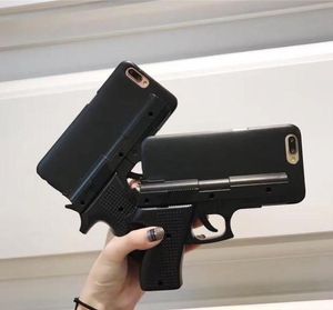 Gun 3D Kształt Hard Telefon Przypadki Shell Pokrywa dla iPhone 6 6S 7 8 Plus X XS XR MAX 12 Case