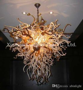 Factory-outlet Lighting Handmade Blown Glass Chandeliers Style Long Chain Chandelier and Pendant Lamps for Decoration