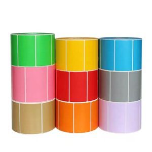 Cores diferentes disponíveis 70 * 40 cm 1000pcs adesivos em branco colorido matte revestido de papel adesivo preço etiqueta etiqueta adesivo impressão código de barras