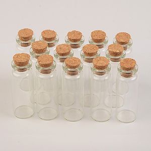 22x60x12.5 mm 14 ml frascos de vidro de frascos de vidro decrotivo com rolhas perfumes Desejando garrafas pingentes 100 pcs