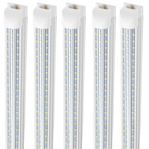 Sunway-usa, em forma de D Integrar o tubo LED T8 4 8 pés LED Lâmpada fluorescente 120W 8ft 3rows LED TUBES LUZ