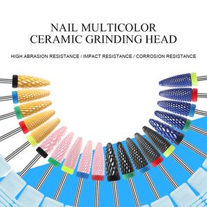 Pedikür Nail Art Aksesuar Araçları için manicuring Elektrik Makine Tırnak Freze Kesici İçin Tırnak Seramik Matkap Uçları