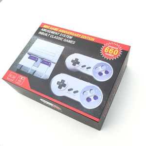 Super Famicom Mini 660 NES SNES SFC TV Console per videogiochi portatile 2018 Console per giochi con sistema di intrattenimento più recente Vendita al dettaglio inglese B245R