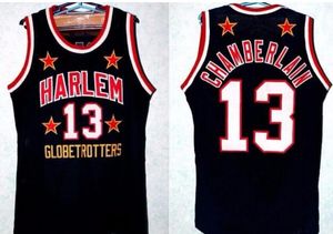 Anpassade män Ungdomskvinnor Vintage Rare Wilt Chamberlain Harlem Globetrotters Basketball Jersey Size S-4XL eller Anpassat något namn eller nummer Jersey