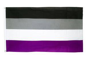 90x150cm LGBTQIA ACE Comunidade Asexualidade Asexual Bandeira Asexual Não Sexualidade Pride Derect Factory pendurado 100% poliéster