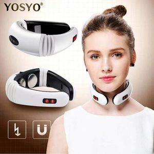 New Electric Pulse Back and Neck Massager Electric Pulse Far Infrared Heating Tool Health Care Relaxation