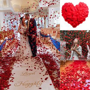 1000 Stück künstliche Seidendekorationen Blumen Rosenblätter für Hochzeit Party Konfetti Event Fake Rose Girl Toss Petal 5Z