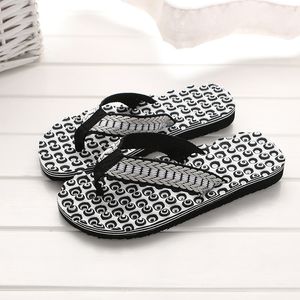 Män sommar bekväm massage flip flops skor sandaler manlig toffel inomhus utomhus flip-flops casual strandskor 40-44