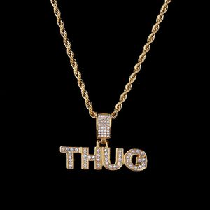 Fashion- letter diamonds pendant necklaces for men luxury designer mens bling diamond DJ letters pendants gold chain necklace jewelry