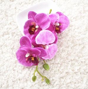 DIY Wedding Flower Wall 19cm Long Smalll Orchid Heads White Pink Color Phalaenopsis Orchid Silk Flower Heads Butterfly Orchid Heads