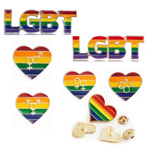 Yeni tasarım Emaye LGBT Onur Broş Toplu Olarak Kadın Erkek Gay Lezbiyen Gökkuşağı Aşk Yaka iğneler rozeti Moda Takı aksesuarları için