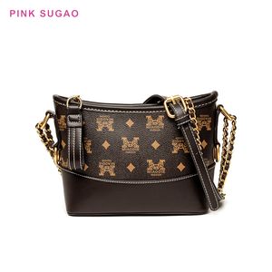 Pink sugao designer luxury handbags women chain bag 2020 new fashion shoulder bag hot sales purse lady bucket bags pu leather