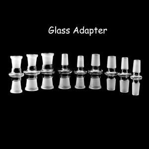 Adaptador de vidro de 13 estilos, articulações masculinas e femininas 10mm-14mm,14mm-18mm ,18mm-18mm conversor de adaptador de vidro para tubos de água de bongos de vidro